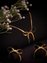 Adorniv Radiant Bow Gift Set – Necklace & Earrings Combo