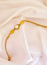 Adorniv Golden Heart Pearl Bracelet