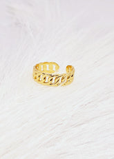 Adorniv Golden Chain Luxe Ring