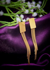 Adorniv Cascade Drop Earrings – Bold Gold Statement