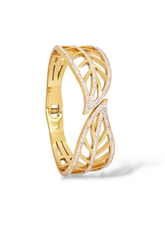 Adorniv Regalia Cutwork Statement Bangle Bracelet