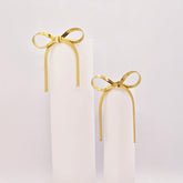 Adorniv Gold Bow Tie Earrings