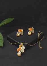 Adorniv Amber Glow Statement Jewelry Set