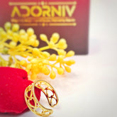 Adorniv Golden HeartGlow Adjustable Ring