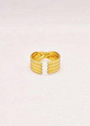 Golden Knot Elegance Ring