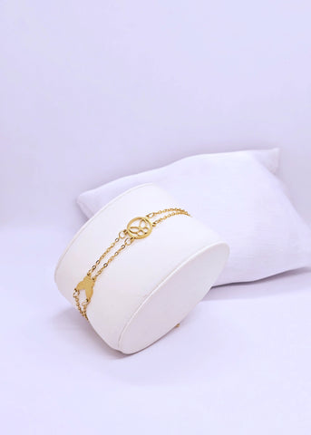 Adorniv Butterfly Harmony Gold-Tone Bracelet
