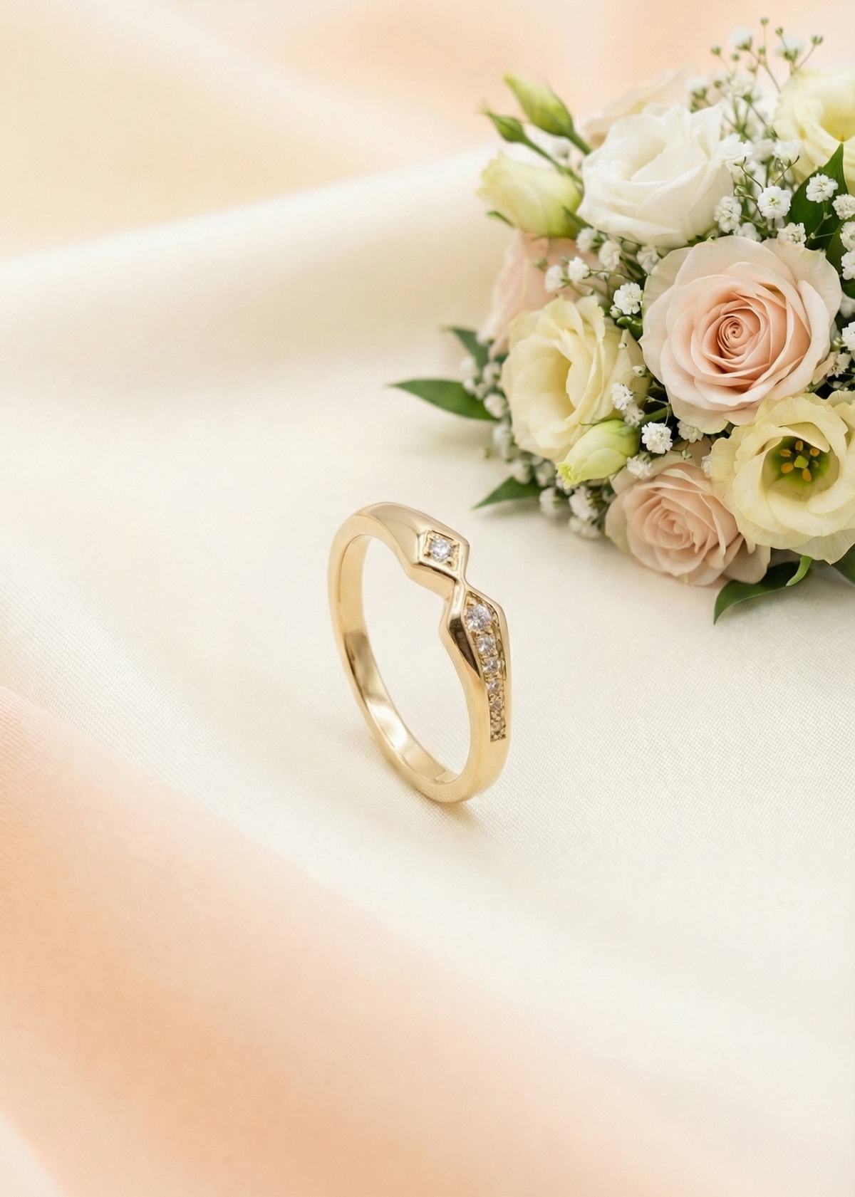 Elegance Chevron Gold Ring