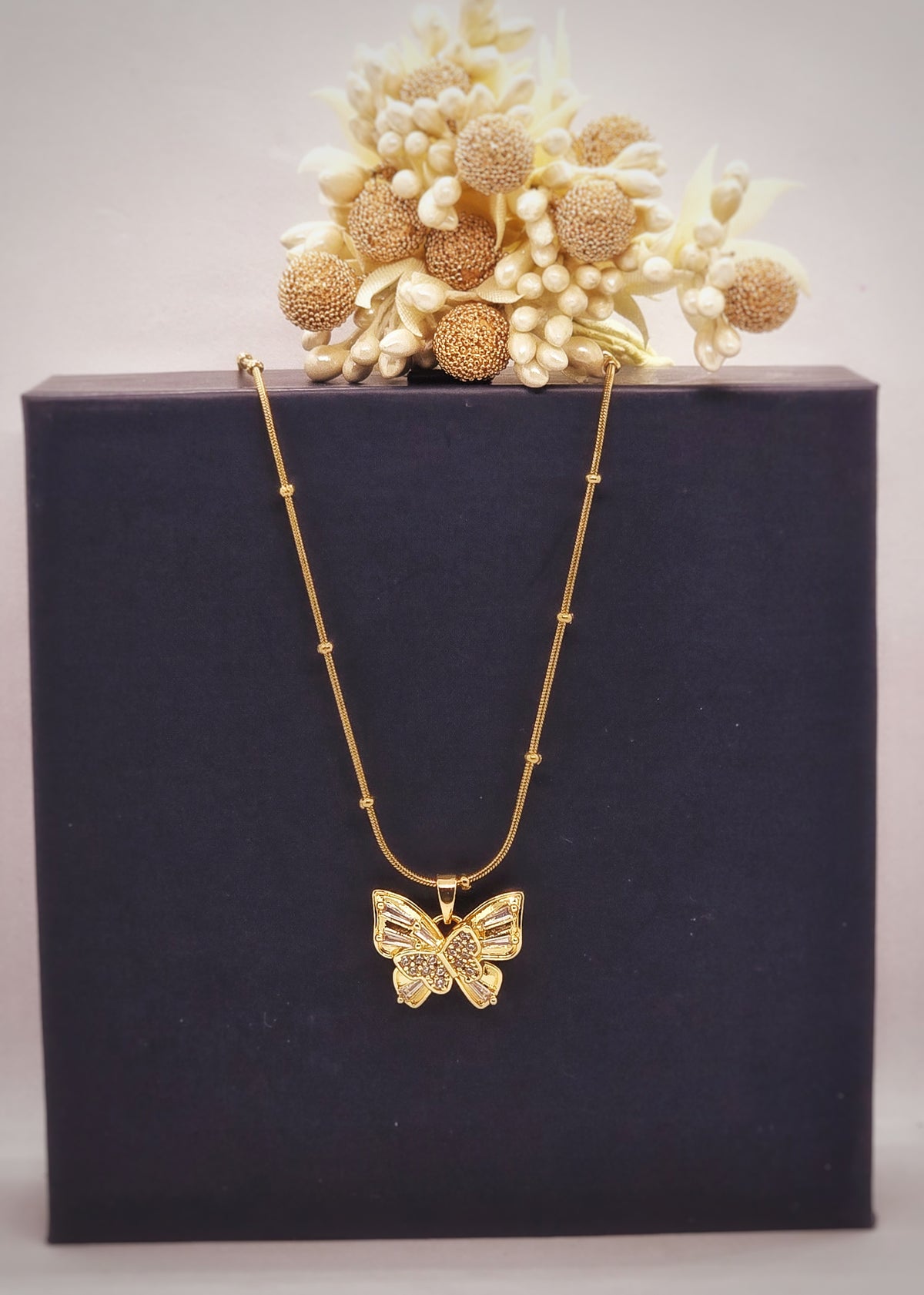 Adorniv Shimmering Butterfly Luxe Necklace