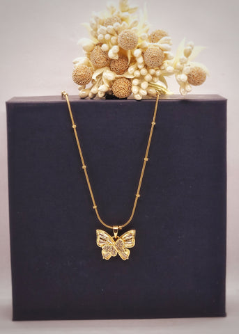 Adorniv Shimmering Butterfly Luxe Necklace