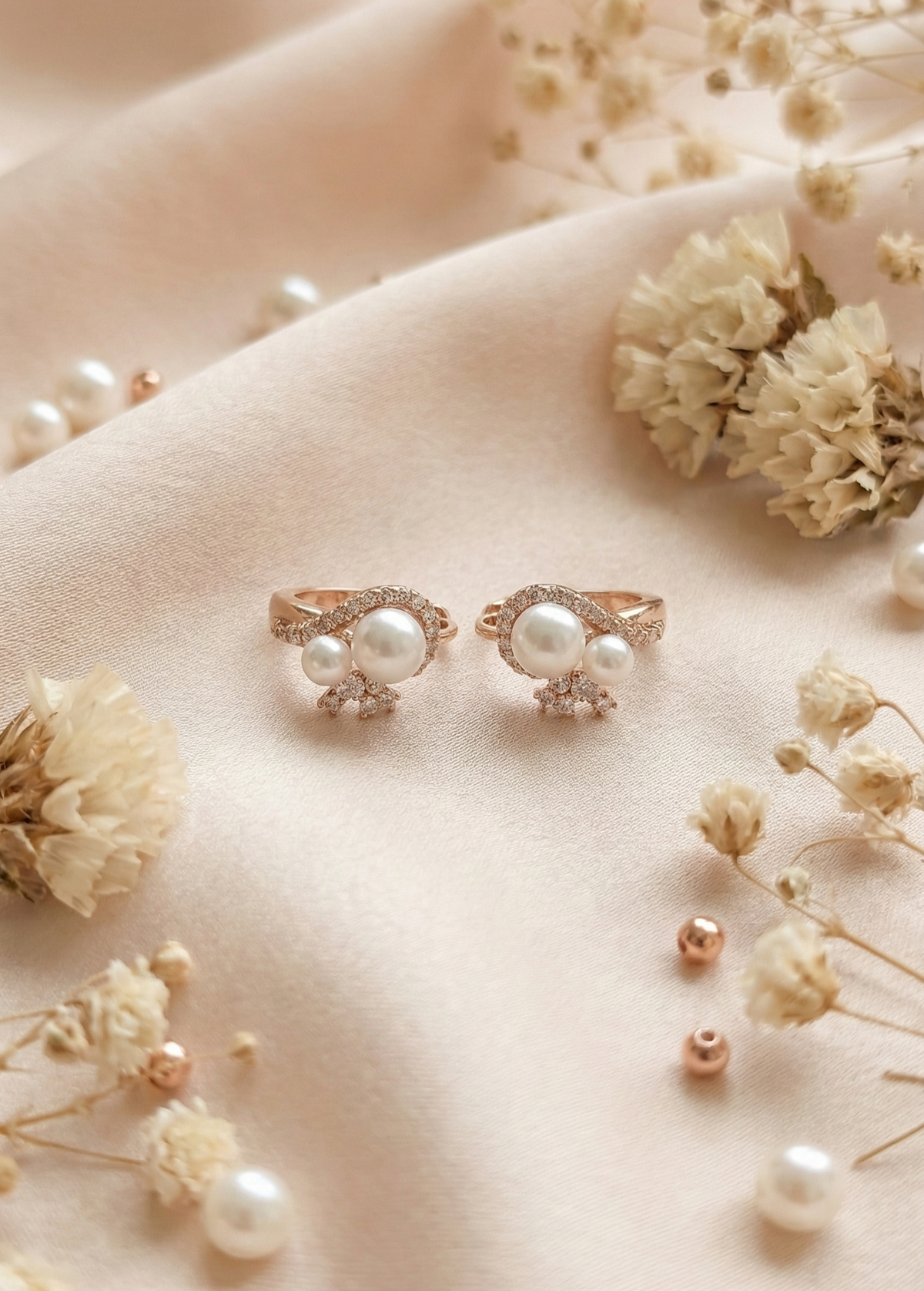 Pearl Bloom Stud Earrings