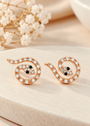 Spiral Snake Earrings