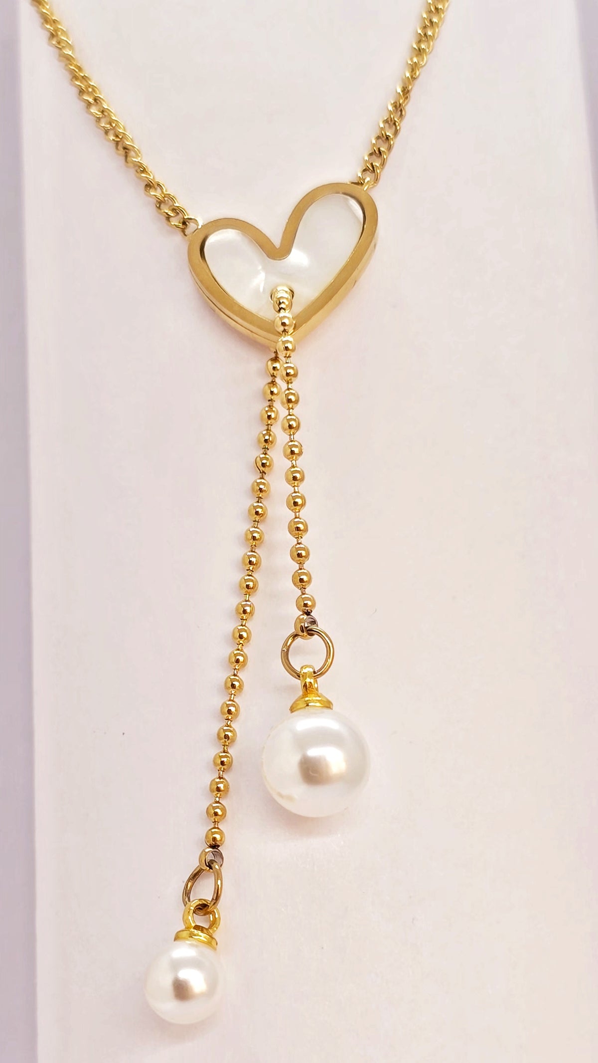 Adorniv Heart Pearl Drop Luxe Chain