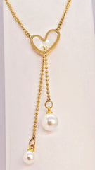 Adorniv Heart Pearl Drop Luxe Chain
