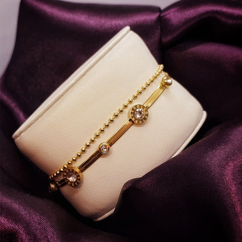 Adorniv Double-Layer Gold Bracelet