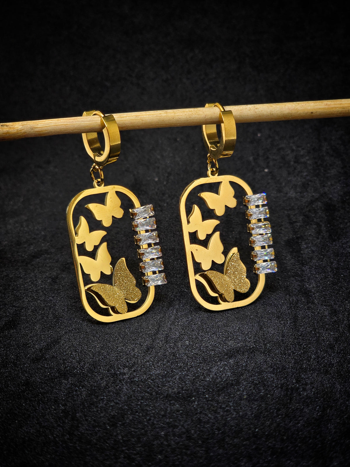 Adorniv Butterfly Reverie Earrings - Gold Edition