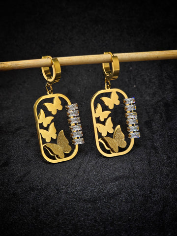 Adorniv Butterfly Reverie Earrings - Gold Edition