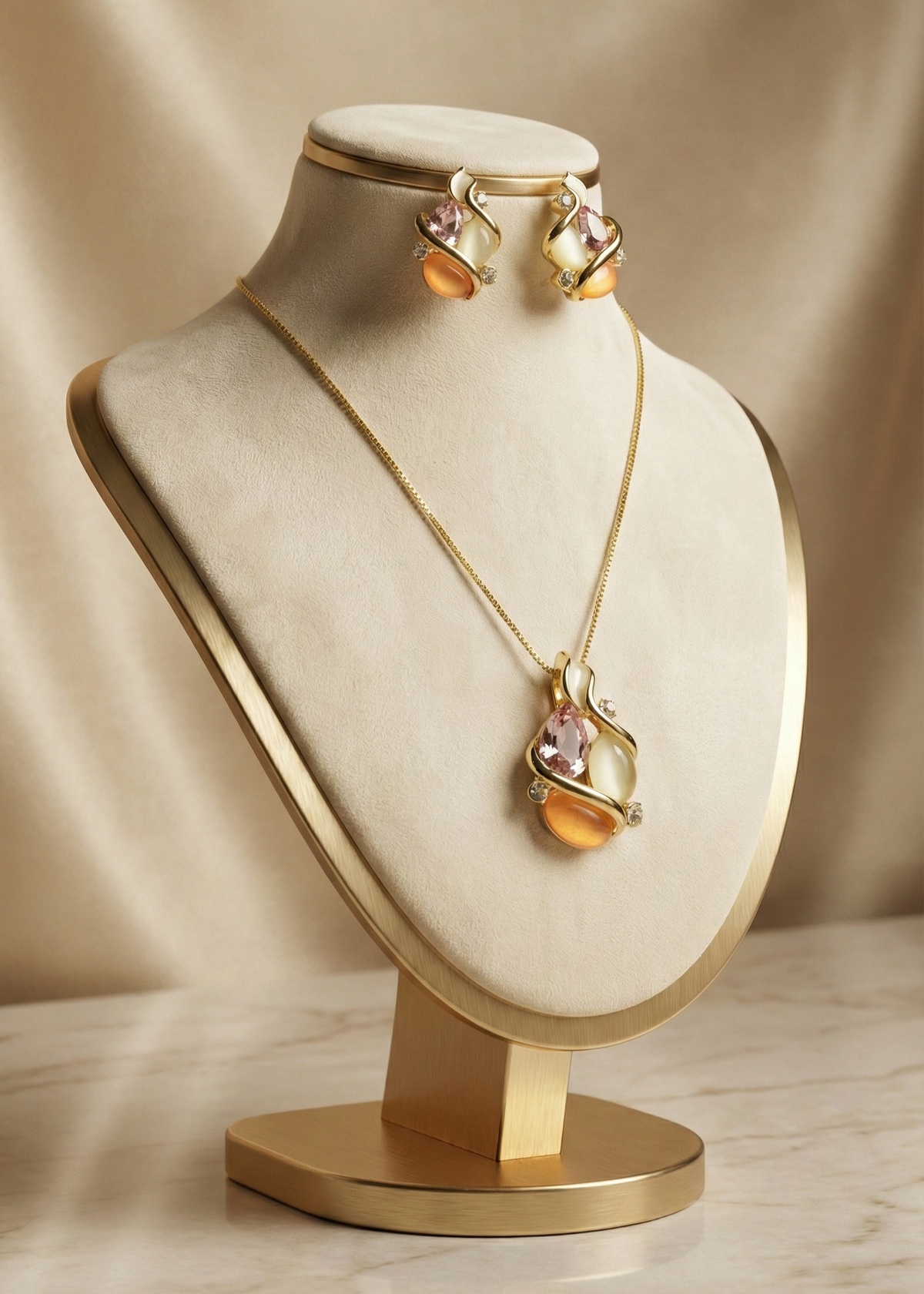 Adorniv Radiance Luxe Necklace & Earrings Set – Premium Collection