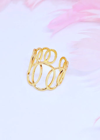 Adorniv Golden Loop Harmony Ring