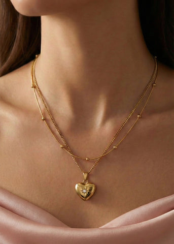 Timeless Heart Layered Necklace