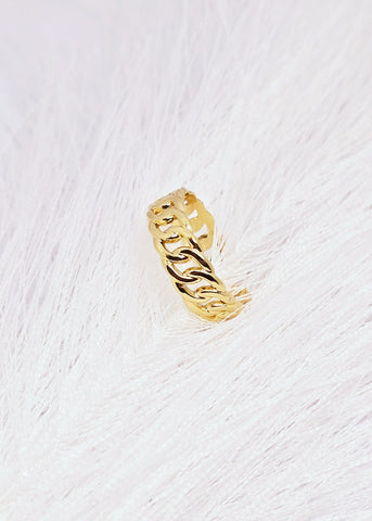 Adorniv Golden Chain Luxe Ring