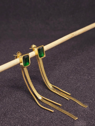 Adorniv Green Stone Charm Earring – Premium Set