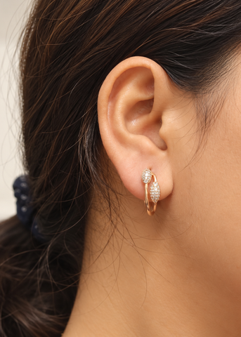 Rose Gold Open Hoop Earrings