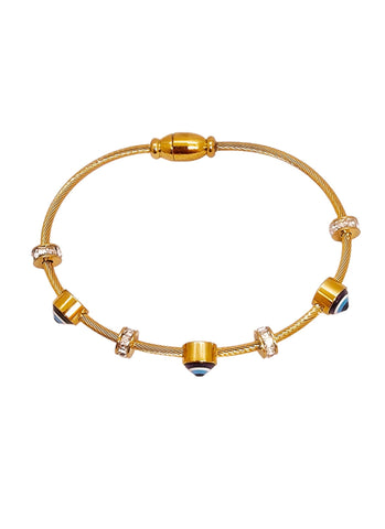 Adorniv Evil Eye Gold Cable Bracelet