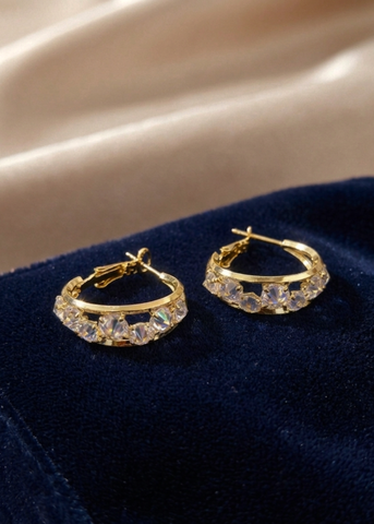 Classic Crystal Hoop Earrings