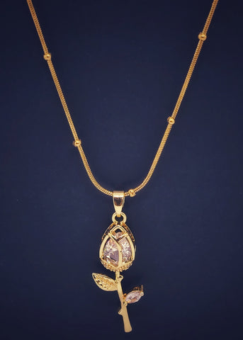 Adorniv Crystal Tulip Bloom Necklace