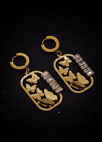 Adorniv Butterfly Reverie Earrings - Gold Edition