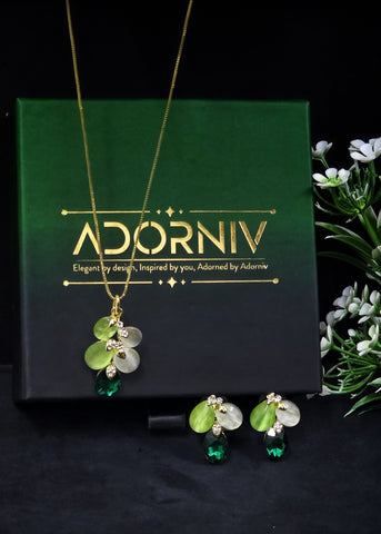Adorniv Emerald Grace Jewelry Set