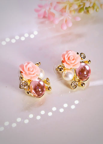 Adorniv Rosé Elegance Premium Necklace & Earrings Set