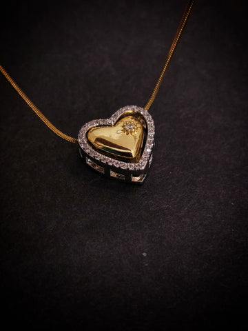Adorniv 4-Way Gleaming Heart Convertible Necklace