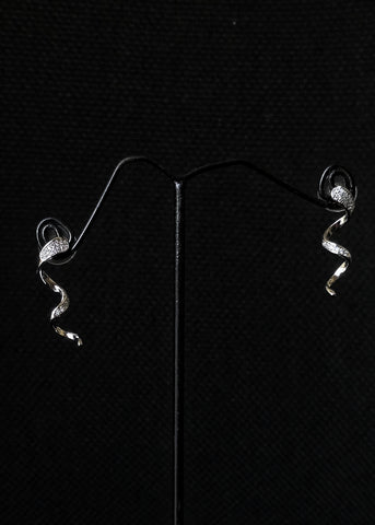 Adorniv Silver Spiral Stud Earrings