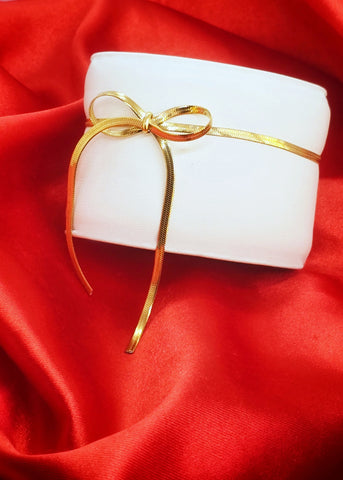Adorniv Golden Bow Tie Bracelet