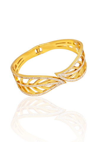 Adorniv Regalia Cutwork Statement Bangle Bracelet