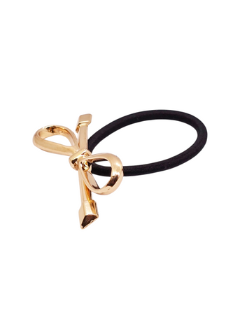 Adorniv Golden Ribbon Charm Hair Tie