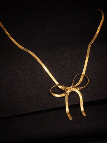Radiant Bow Gift Set – Necklace & Earrings Combo