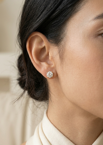 Classic Solitaire Gold Stud