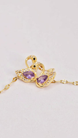 Adorniv Elegant Swan Love Necklace