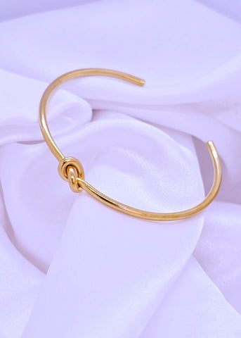 Adorniv Golden Knot Minimalist Open Cuff
