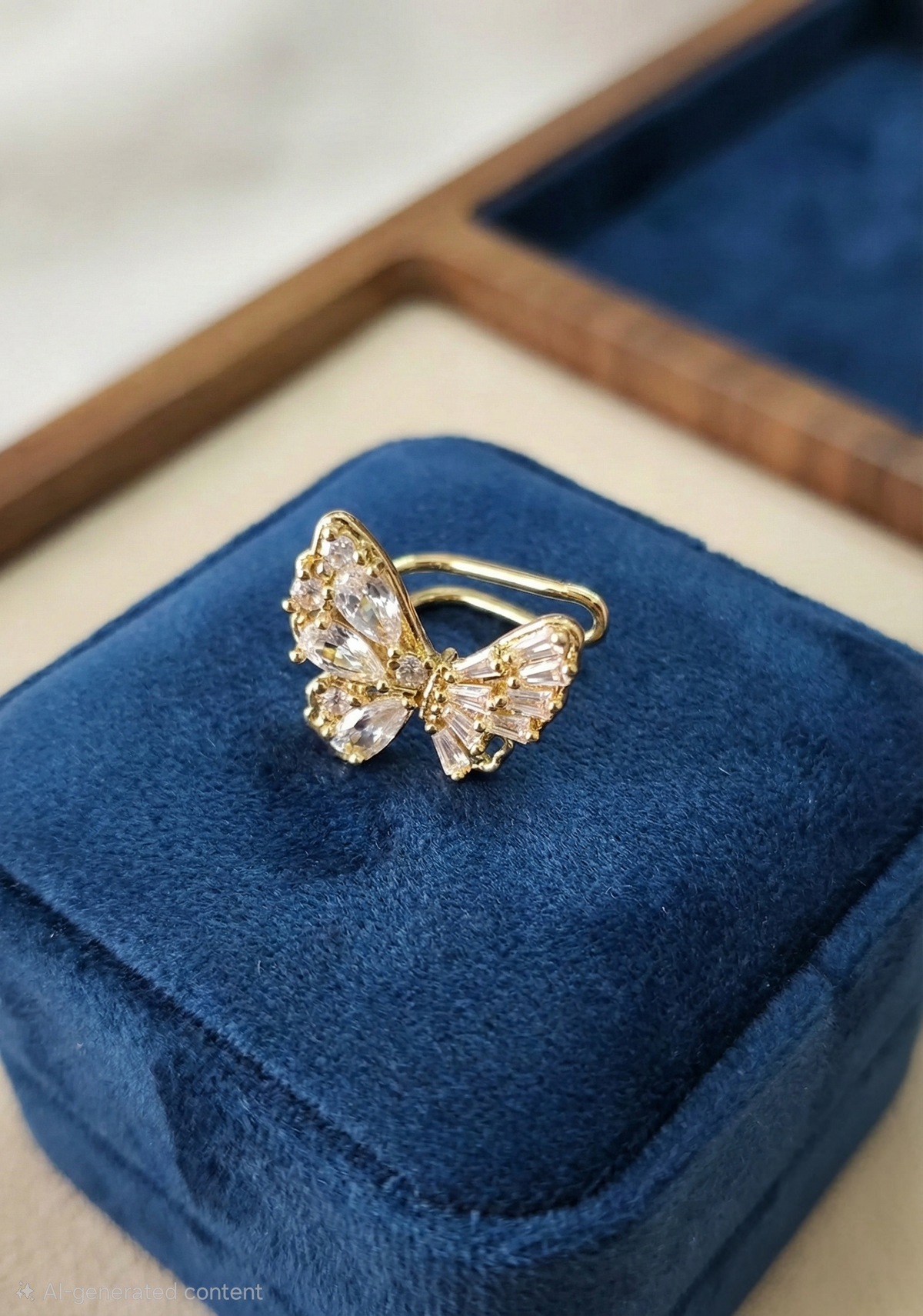 Adorniv Butterfly Brilliance No-Piercing Earcuff