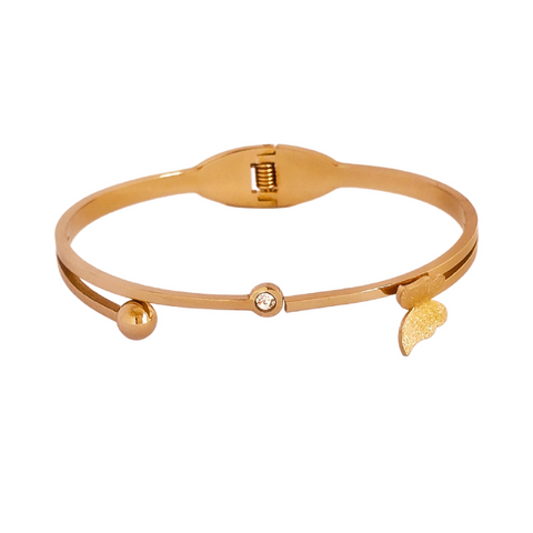 Adorniv Golden Muse Butterfly Bangle Bracelet