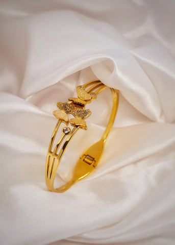 Adorniv Golden Butterfly Trio Bracelet
