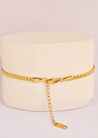 Adorniv Golden Heart Pearl Bracelet