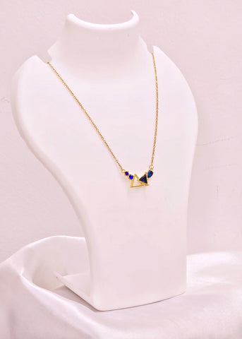 Adorniv Blue Geometric Necklace