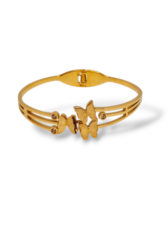 Adorniv Golden Butterfly Trio Bracelet