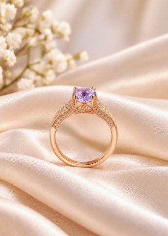 Purple Crystal Ring
