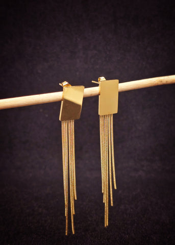 Adorniv Cascade Drop Earrings – Bold Gold Statement