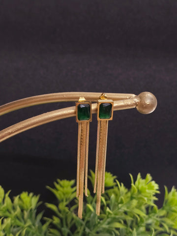 Adorniv Green Stone Charm Earring – Premium Set